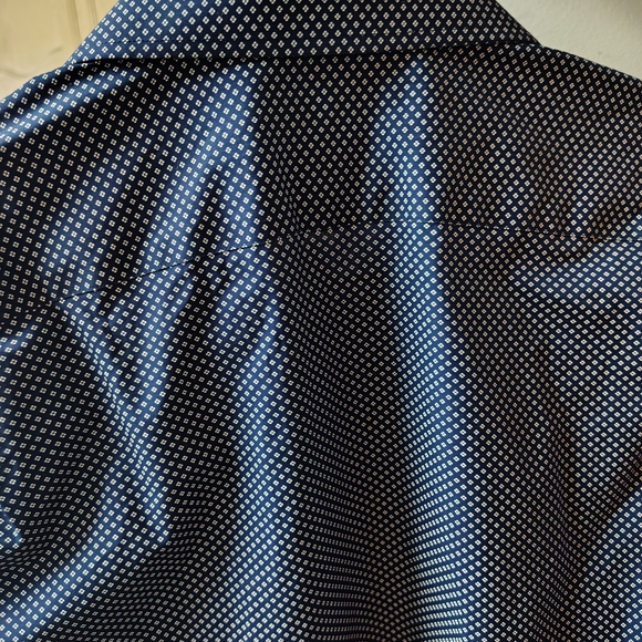 Kirkland Signature Navy Patterned Button Down Shirt - Picture 5 of 5